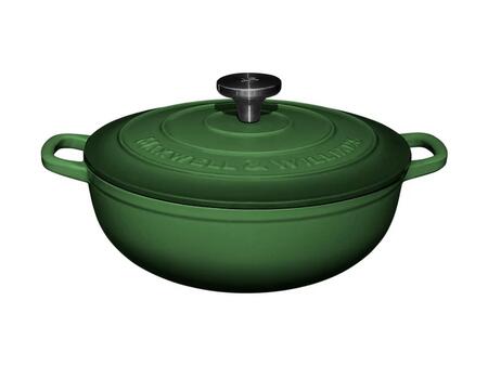 Maxwell & Williams - Casseruola Rotonda in Ghisa Cast Iron, Verde, 26cm/4L