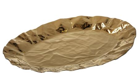 Livellara Milano - Piatto Portata Ovale Oro Lucido, Collezione Doropak, 30x41cm