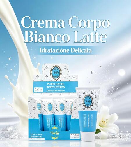 Tertio Puro latte Body lotion da 200 ml [Conf. da 12 pezzi]