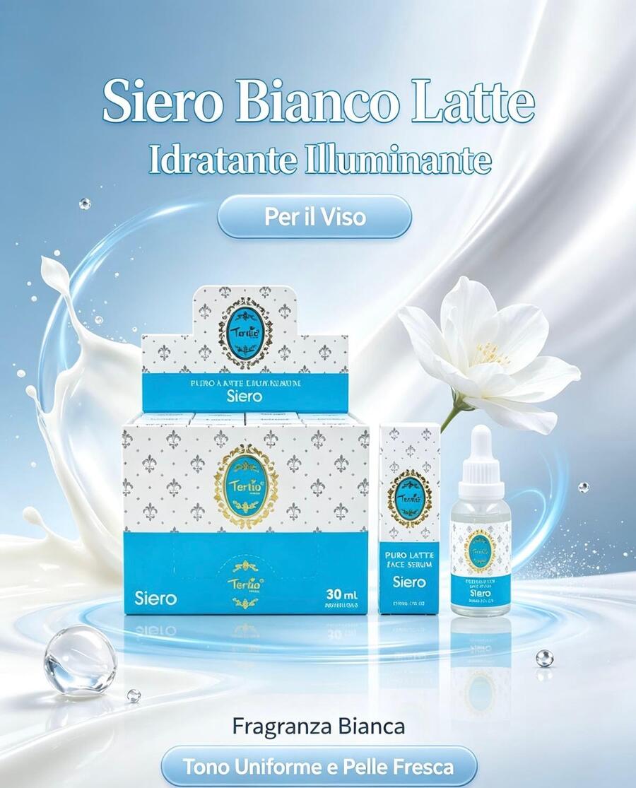 Tertio Puro Latte Siero Viso da 30 ml [Conf. da 12 pezzi]