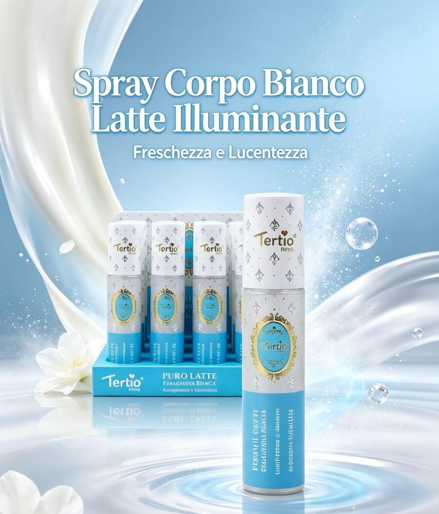 Tertio Puro latte Spray Corpo Illuminante da 100 ml [Conf. da 12 pezzi]