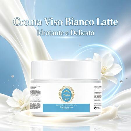 Tertio Puro Latte Crema Viso da 50 ml [Conf. da 12 pezzi] 