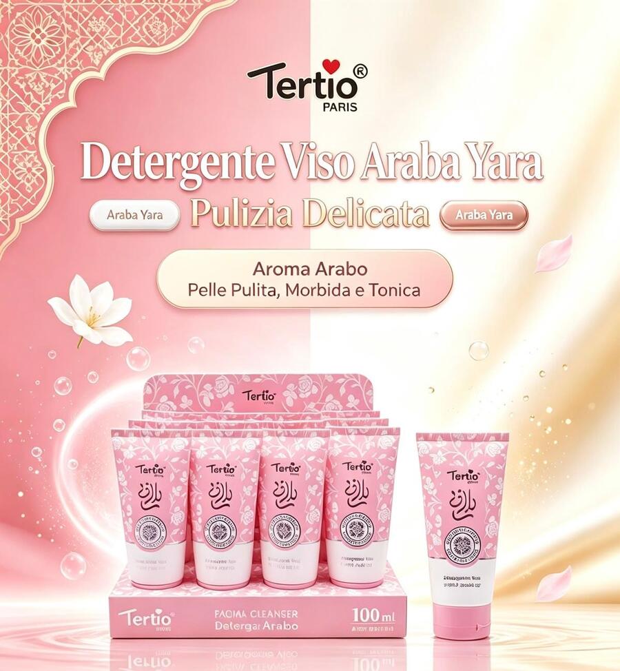 Tertio Aroma Arabo Detergente Viso da 100 ml [Conf. da 12 pezzi]