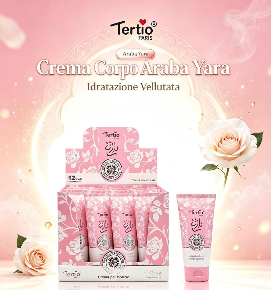 Tertio Aroma Arabo Crema Corpo da 200 ml [Conf. da 12 pezzi]