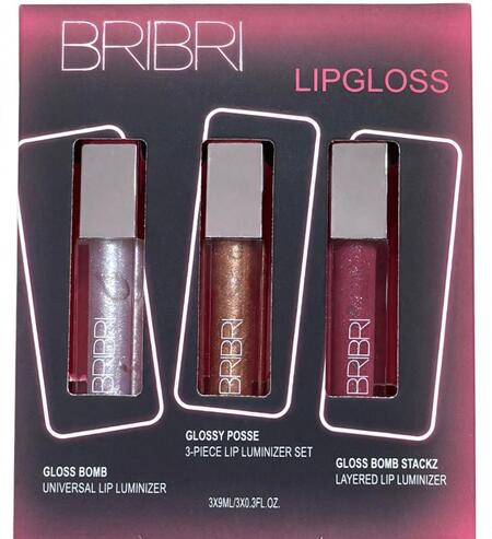 BriBri Lip Gloss da 3 pezzi [Conf. da 6 kit]