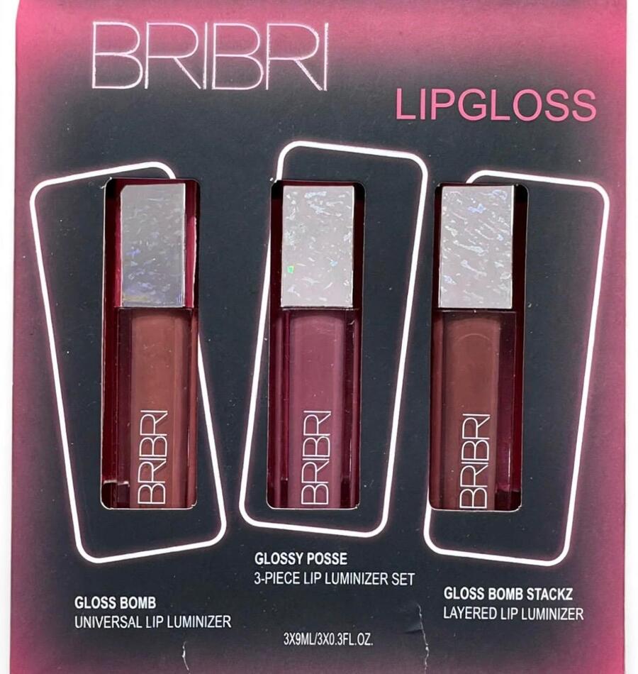 BriBri  Lip Gloss 3 pezzi [Conf. da 6 kit]