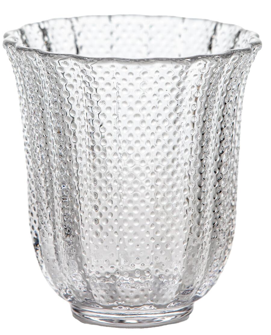 Livellara Milano - Set 6 Tumbler Trasparenti Allegria, Vetro Lavorato, 250ml