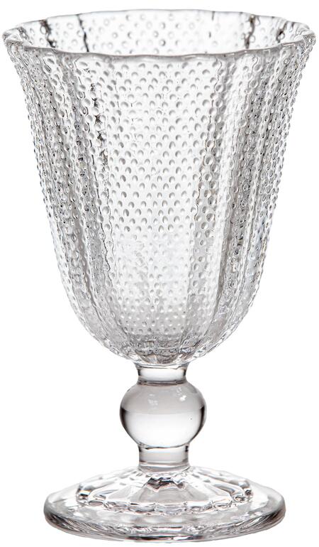 Livellara Milano - Set 6 Calici Trasparenti Allegria, Vetro Lavorato, 190ml