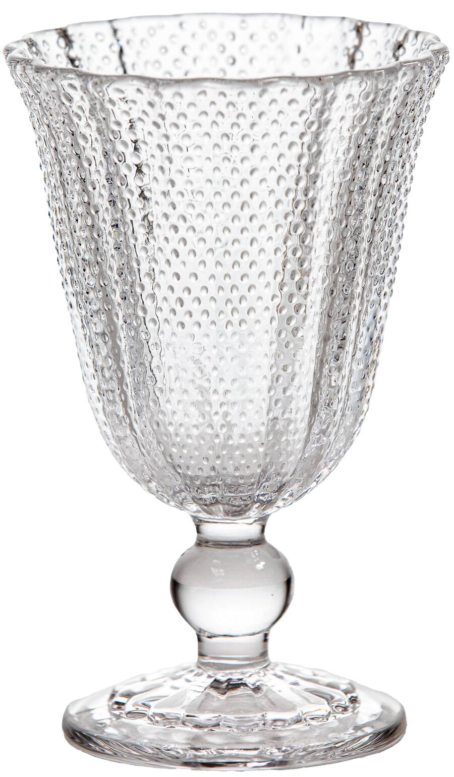 Livellara Milano - Set 6 Calici Trasparenti Allegria, Vetro Lavorato, 190ml