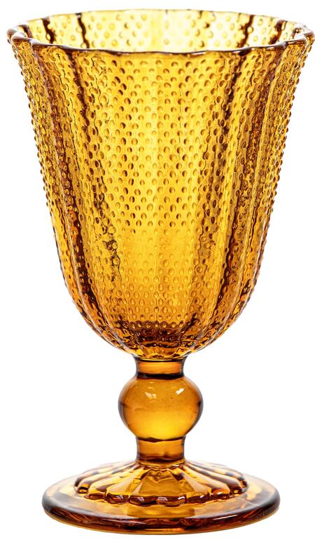 Livellara Milano - Set 6 Calici Ambra Allegria, Vetro Lavorato, 190ml