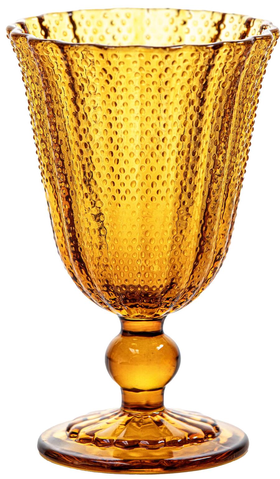 Livellara Milano - Set 6 Calici Ambra Allegria, Vetro Lavorato, 190ml