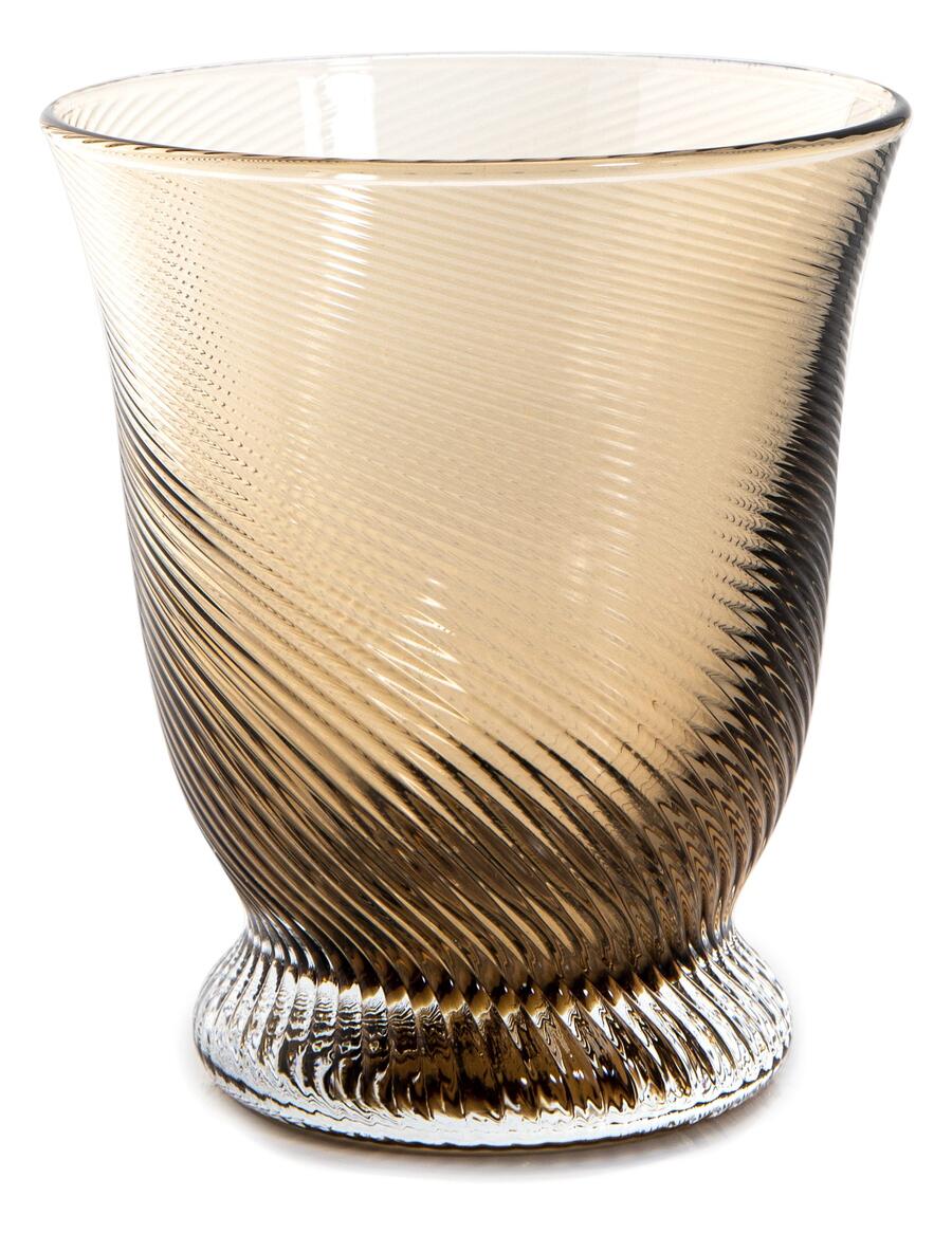 Livellara Milano - Tumbler Daily Ambra, Vetro Effetto Torsione, 320ml