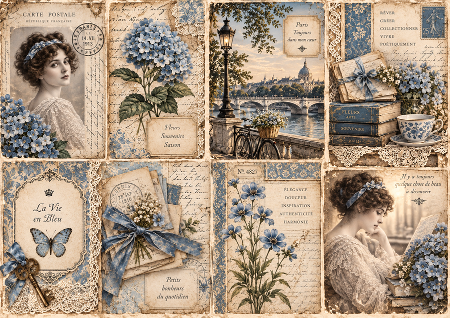 Blue Reverie Junk Journal kit 