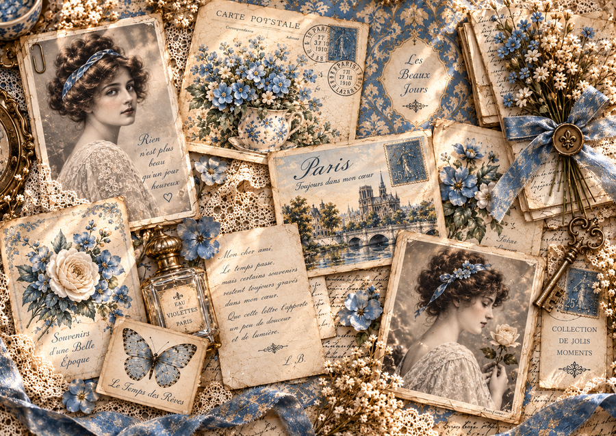 Blue Reverie Junk Journal kit 