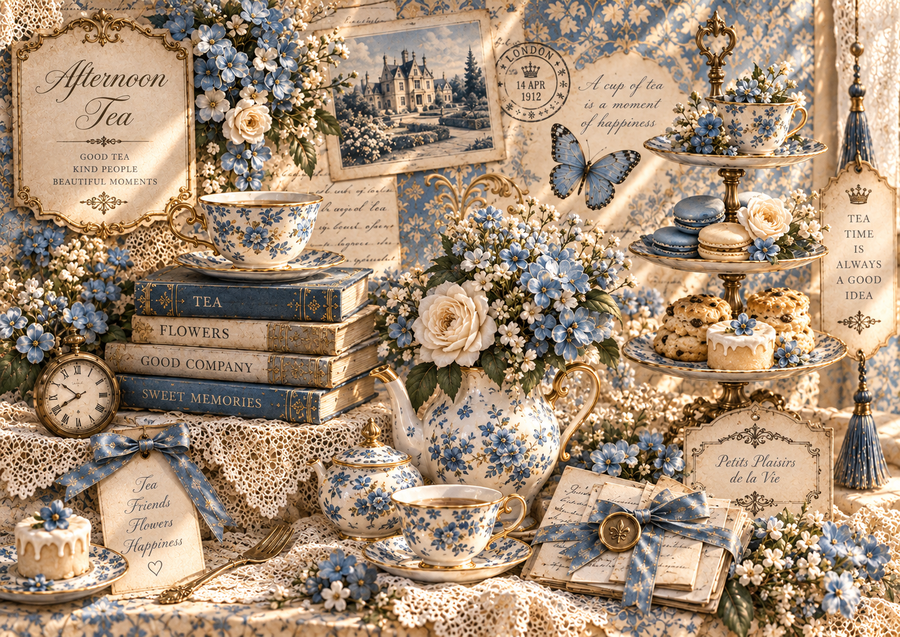 Blue Reverie Junk Journal kit 
