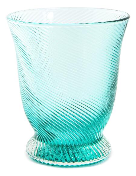 Livellara Milano - Tumbler Daily Turchese, Vetro Effetto Torsione, 320ml