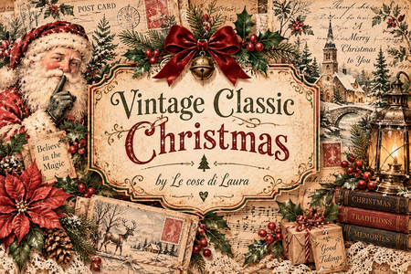 Christmas Classic Vintage Junk Journal digital kit