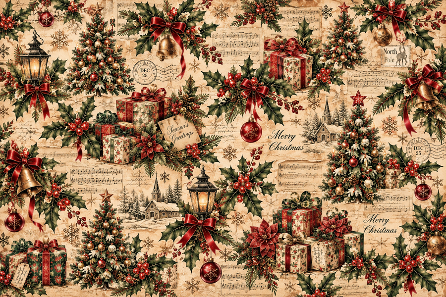 Christmas Classic Vintage Junk Journal digital kit