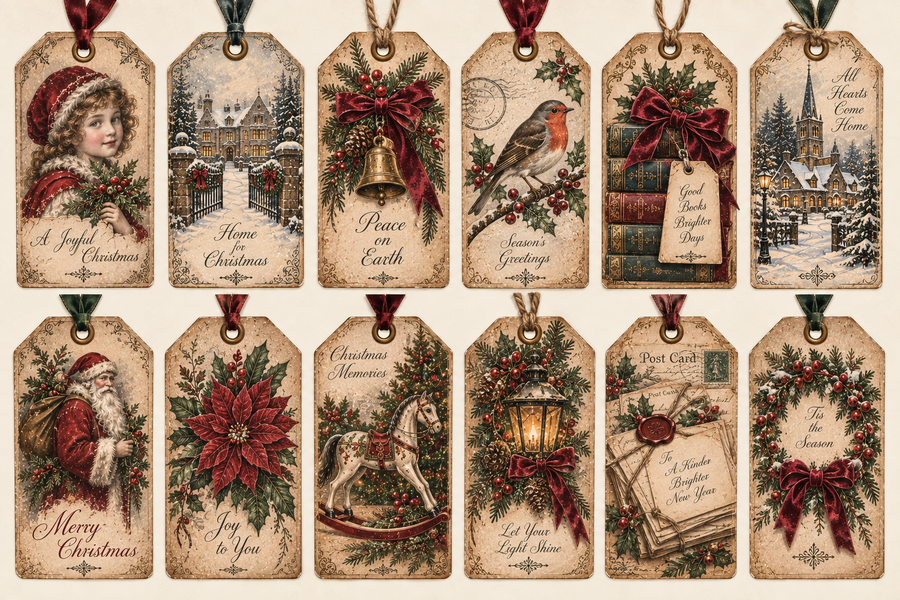 Christmas at Old Manor junk journal digital kit 