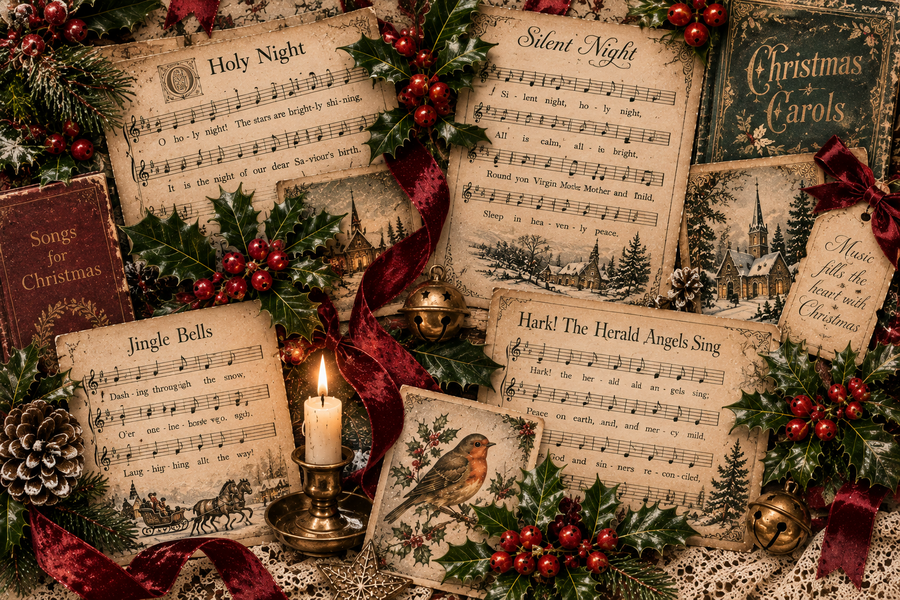 Christmas at Old Manor junk journal digital kit 