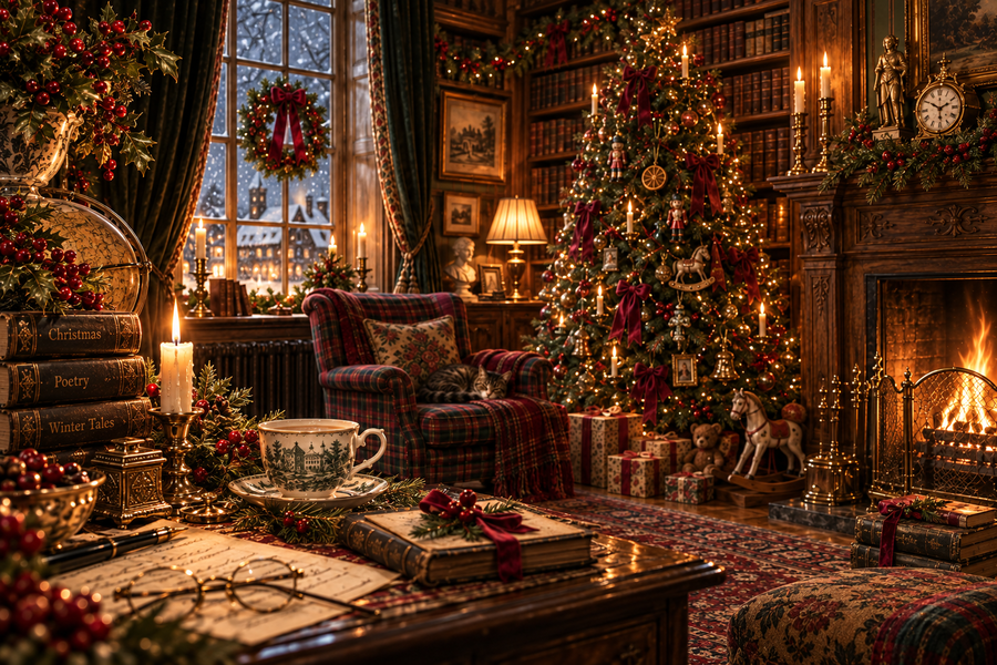 Christmas at Old Manor junk journal digital kit 