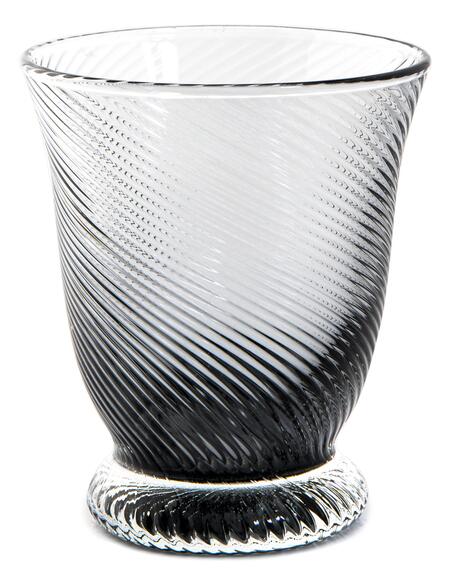 Livellara Milano - Tumbler Daily Grey, Vetro Effetto Torsione, 320ml