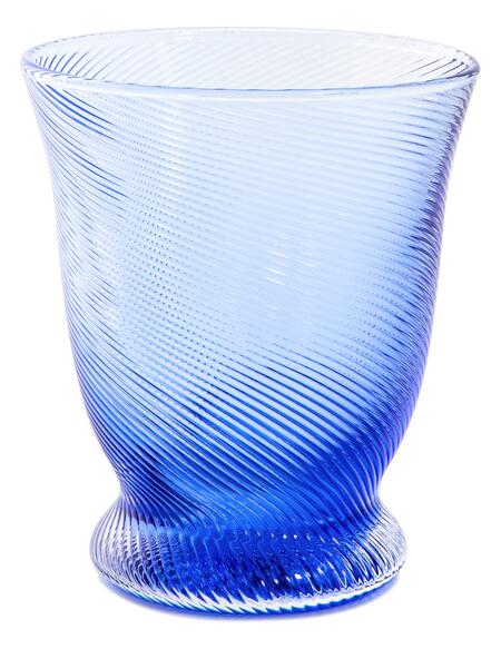 Livellara Milano - Tumbler Daily Royal Blu, Vetro Effetto Torsione, 320ml