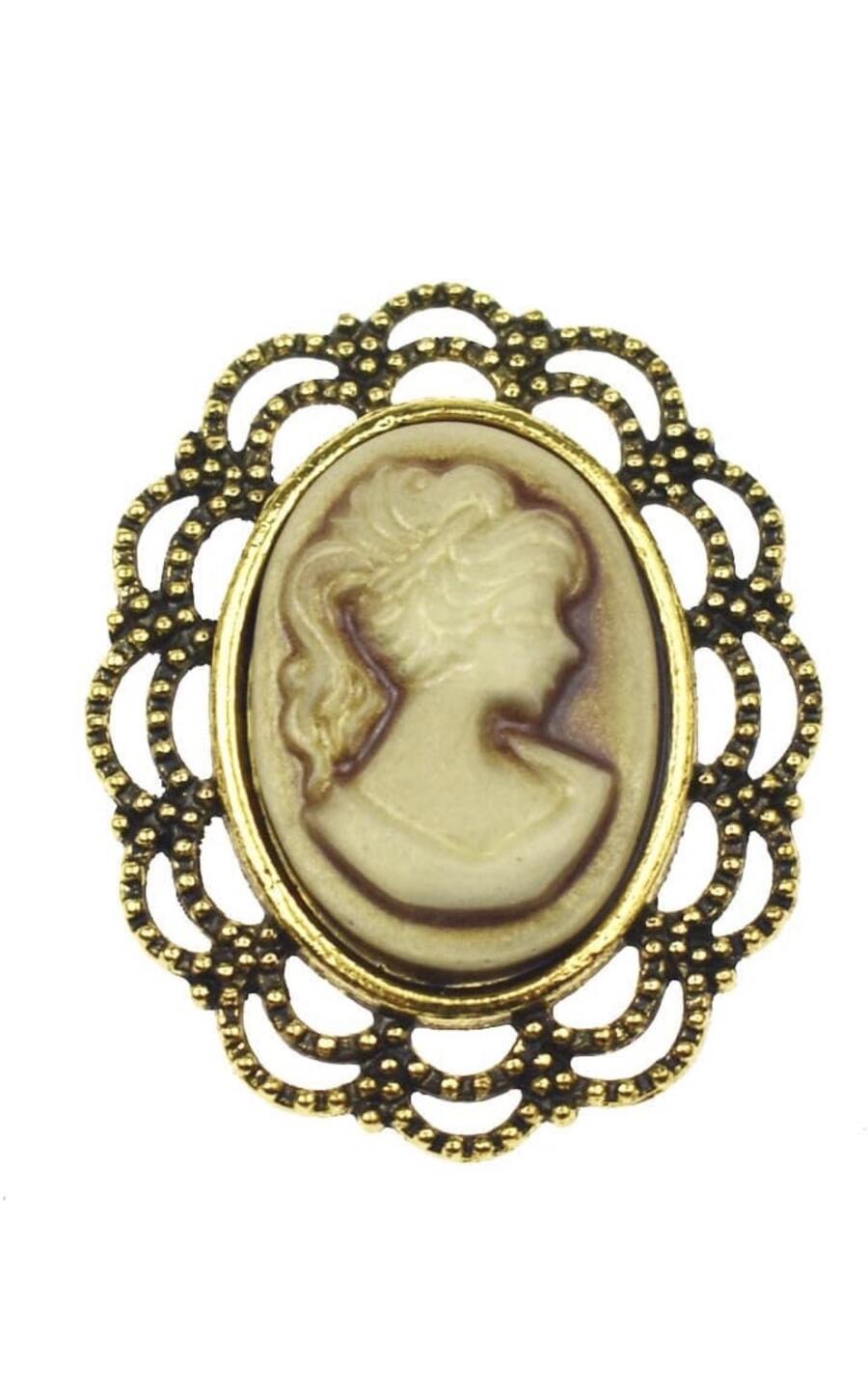 Decorazione tipo Cammeo vittoriano 2,4 x 2,8 cm