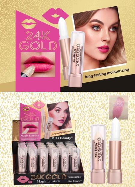 Kiss Beauty Magic Lipstick 24K Gold [Conf. da 24 pezzi]