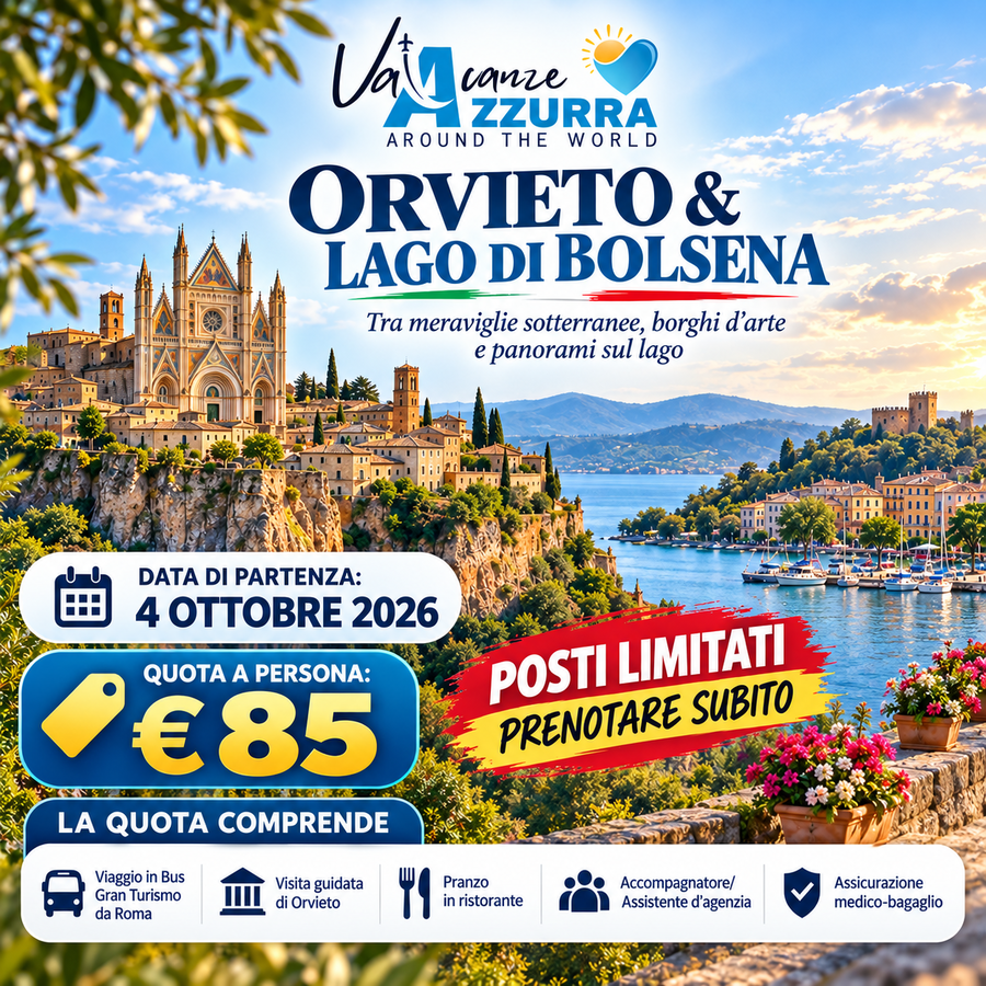 4 OTTOBRE 2026 ORVIETO & LAGO DI BOLSENA