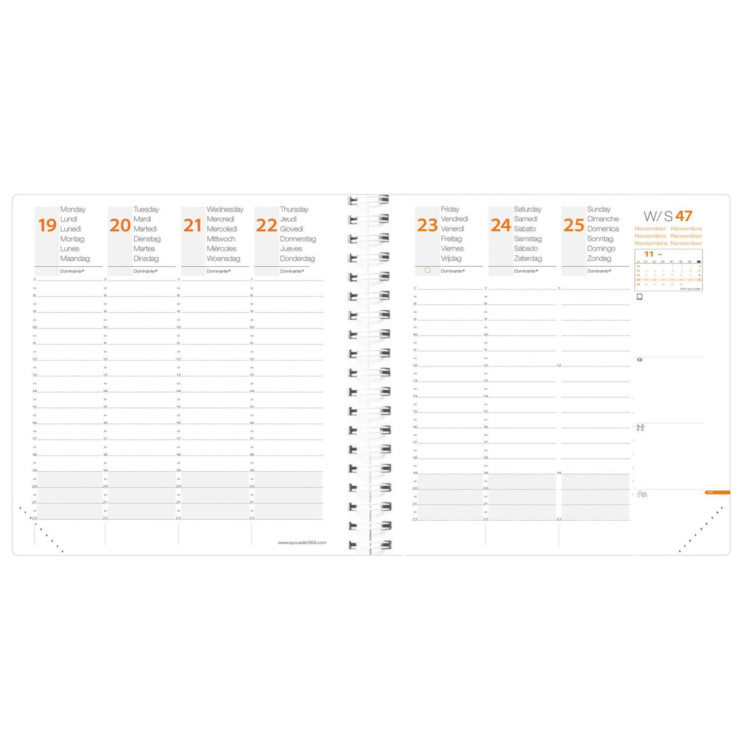 Agenda Giornaliera TIME&LIFE 16x16cm QUOVADIS