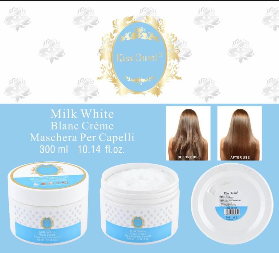 Kiss Oumi Milk White Maschera Per Capelli da 300 ml [ Conf. da 12 pezzi]