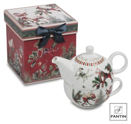 Fantin - Tea For One Albero e Folletti, Porcellana, Ø12 x H13 cm