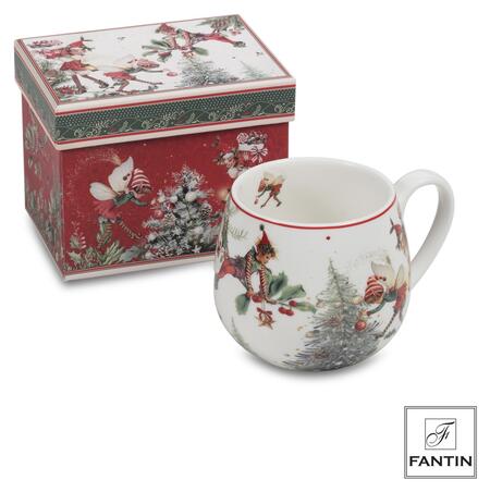 Fantin - Tazza Albero e Folletti, Porcellana, Ø8,5 x H9 cm