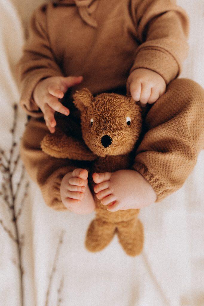 Peluche Teddy in Cotone Biologico – Morbido, Sicuro e Sostenibile (20 cm)