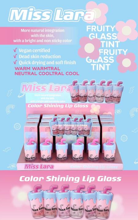 Miss Lara Color Shining Lip Gloss [Conf. da 24 pezzi]