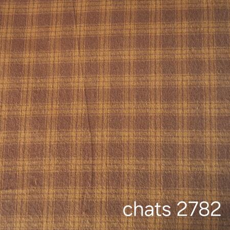 chats 2782- tessuto tinto in filo brushed taglio 25x110 cm