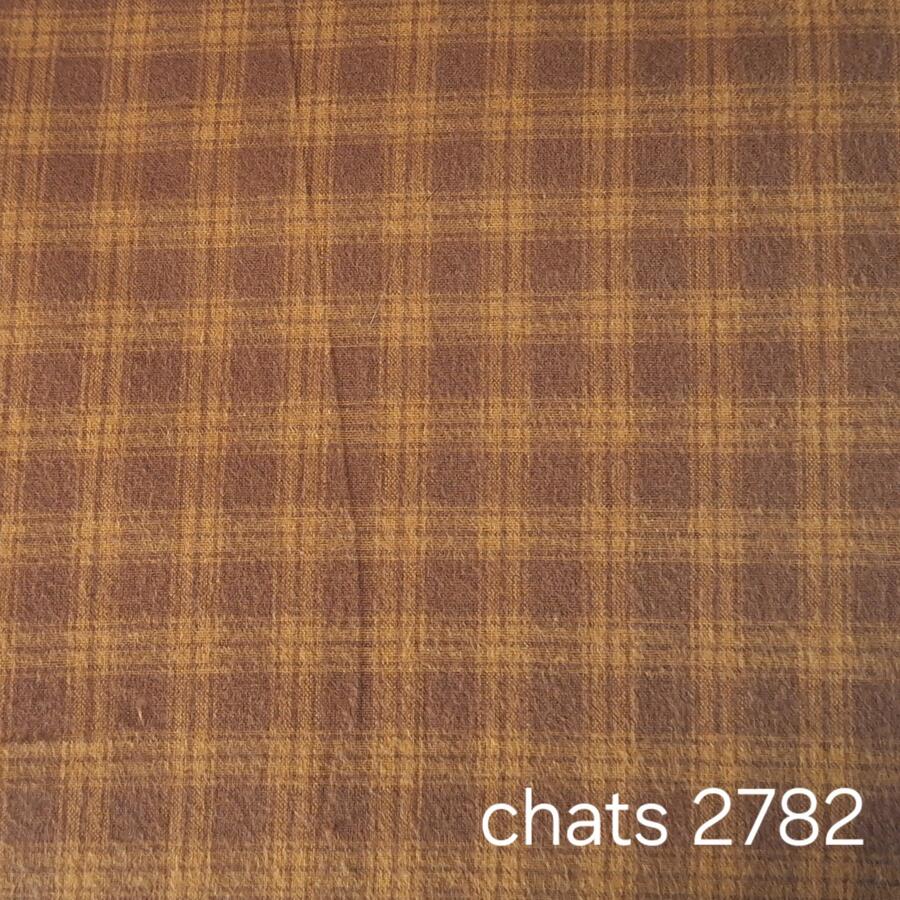 chats 2782- tessuto tinto in filo brushed taglio 25x110 cm