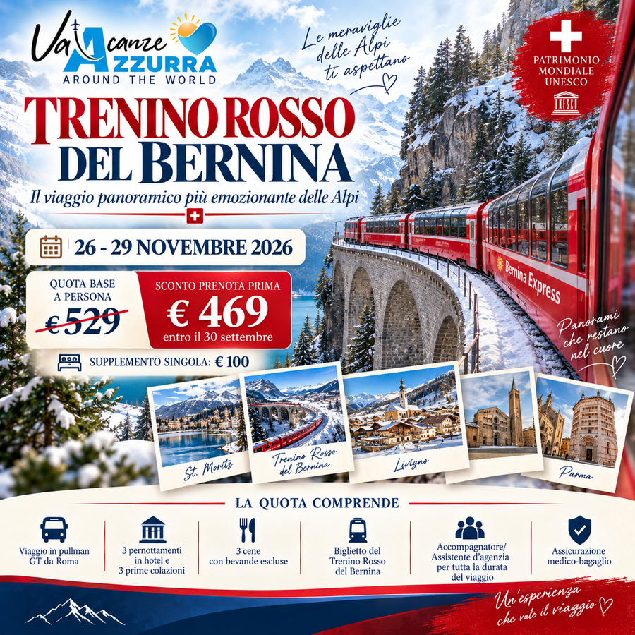 26 NOVEMBRE 2026 TRENINO ROSSO DEL BERNINA