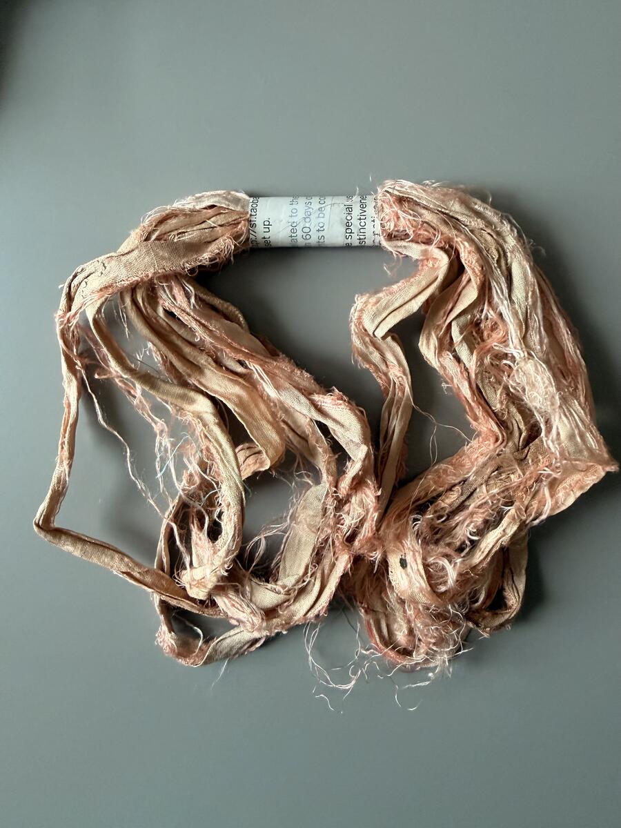 Nastro in seta di gelso colore rosa 3 m