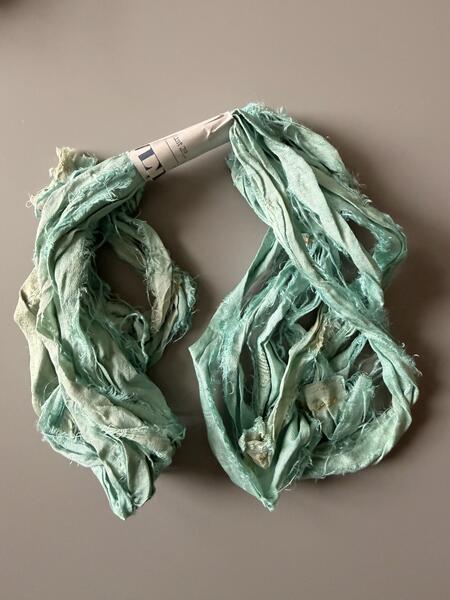 Nastro in seta di gelso colore verde 3 m