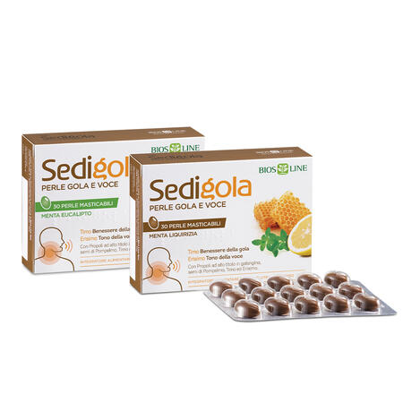 Bios Line SEDIGOLA Perle Masticabili Gola e Voce