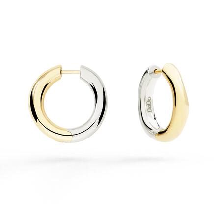 DoDo Orecchini HOOP ARGENTO E ORO GIALLO 