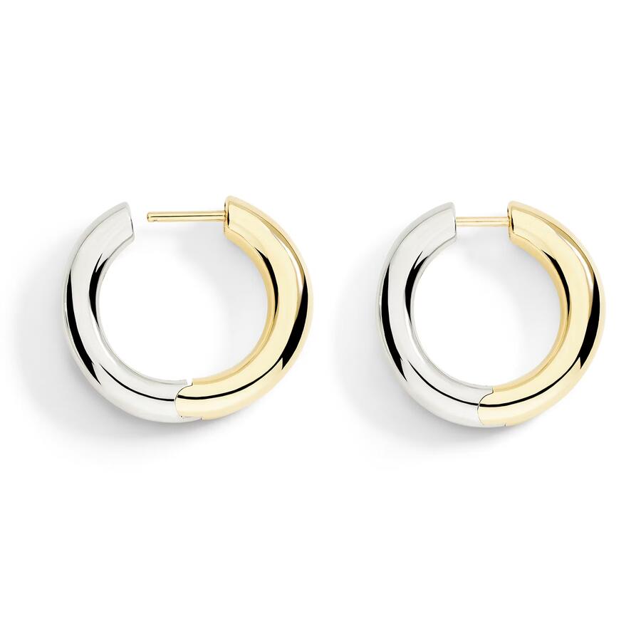 DoDo Orecchini HOOP ARGENTO E ORO GIALLO 