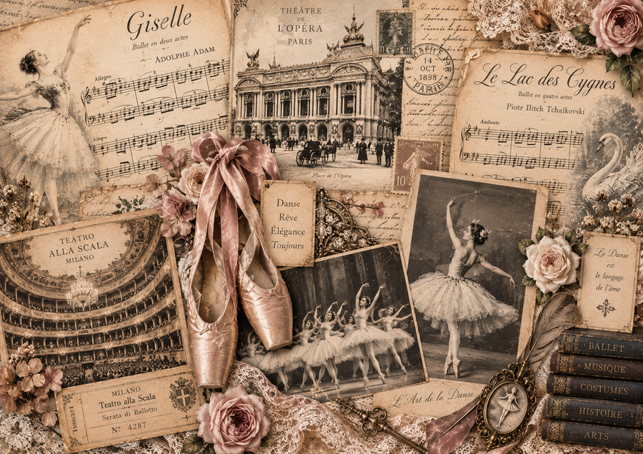 Ballerina - kit digitale per Junk Journal