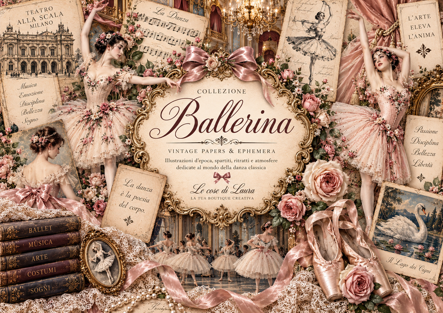 Ballerina - kit cartaceo per Junk Journal