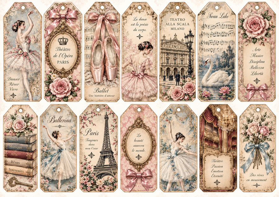 Ballerina - kit cartaceo per Junk Journal
