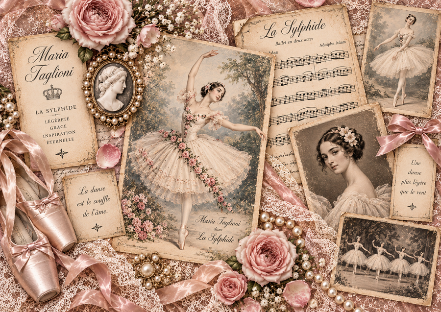 Ballerina - kit cartaceo per Junk Journal