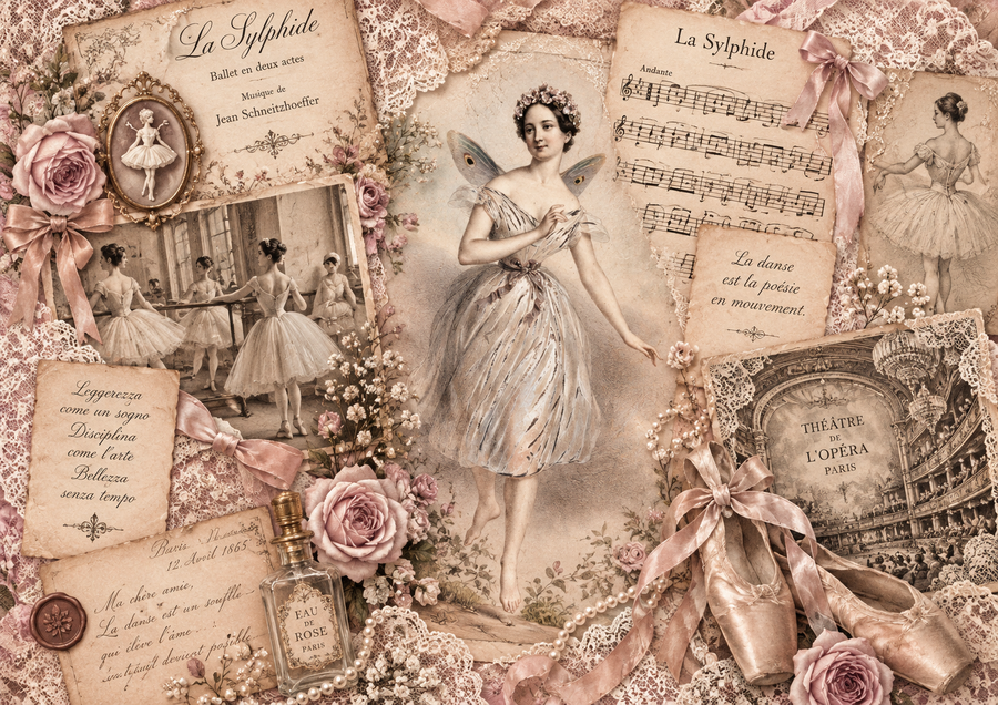 Ballerina - kit cartaceo per Junk Journal