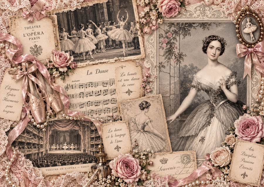 Ballerina - kit cartaceo per Junk Journal